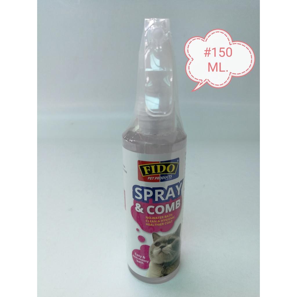 Fido Spray Comb 150ml Waterless Bath Cat Hamster Rabbit Sugar Glider Bird Hedgehog Kucing Burung