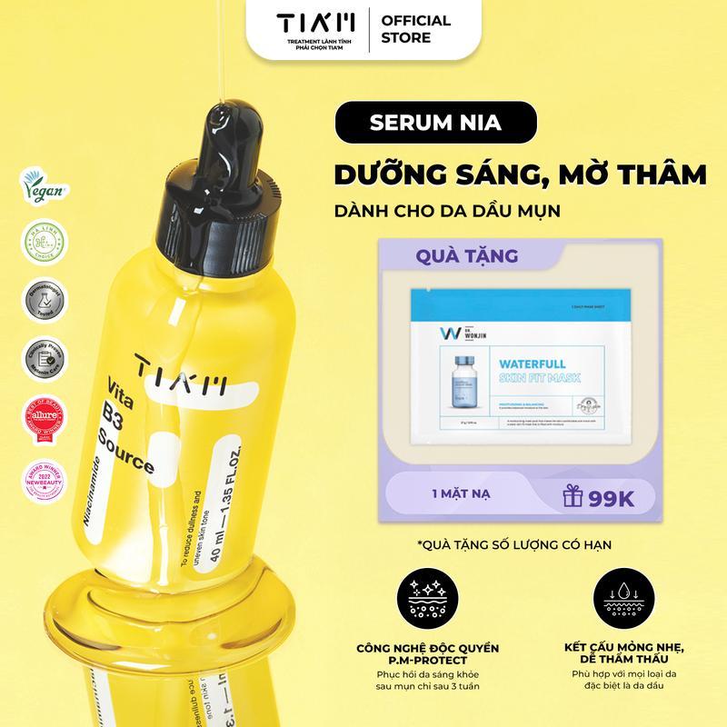 [LIVE] Serum Niacinamide 10% + Arbutin 2% Hỗ Trợ Dưỡng Trắng, Hỗ Trợ Phục Hồi Da Tia'm Vita B3 Source 40ml