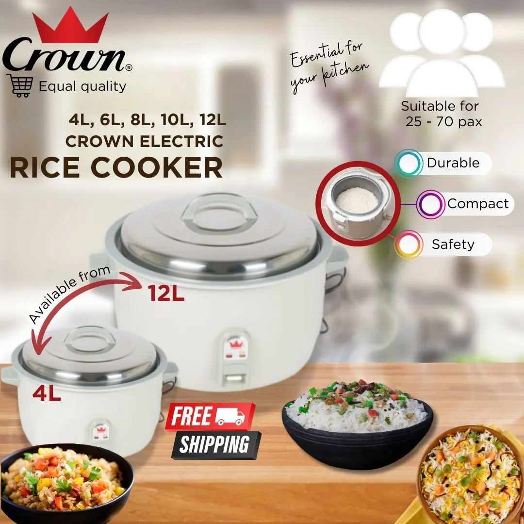 Crown ER50A  Electric Rice Cooker 10L Full Thermostatic Control
