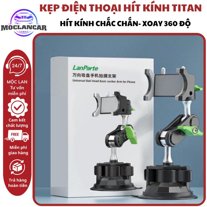  Giá đỡ điện thoại trên ô tô cửa hít kính Titan Lanparte B01 gắn điện thoại gắn taplo kính xoay 360 độ 