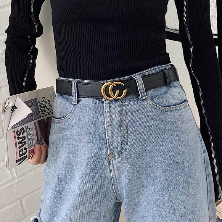 Ikat Pinggang Wanita Bahan Pu Double G Belt Wanita Belt Fashion 6