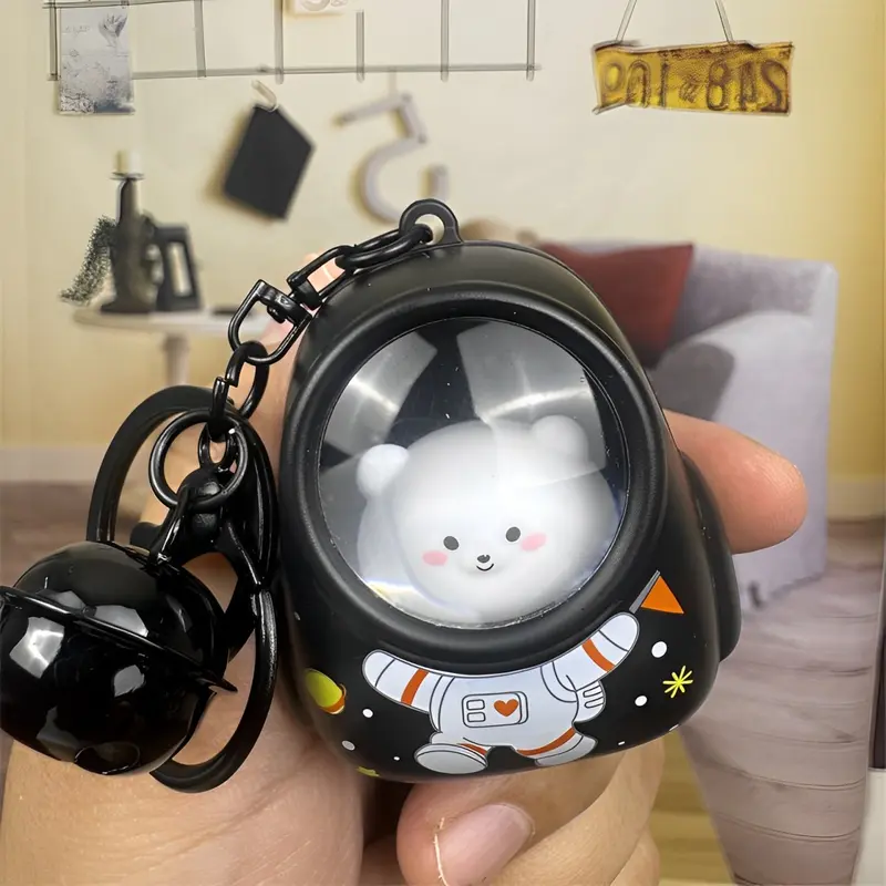 【Versi I Love You】Gantungan Kunci Backpack Cat Astronot Cute Karakter Keychain With Night Lamp Multifungsi Led 5