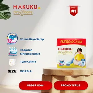 Makuku Drycare Plus Big Pack NB-S44/S38/M30+6/L28+6/XL24+4/XXL22+4 Popok Bayi Diapers Baby
