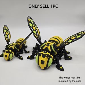 機械式昆虫モデル 3Dプリント可動フィギュア ロボットバグ 関節可動 コレクション デスク装飾 ギフト向け
