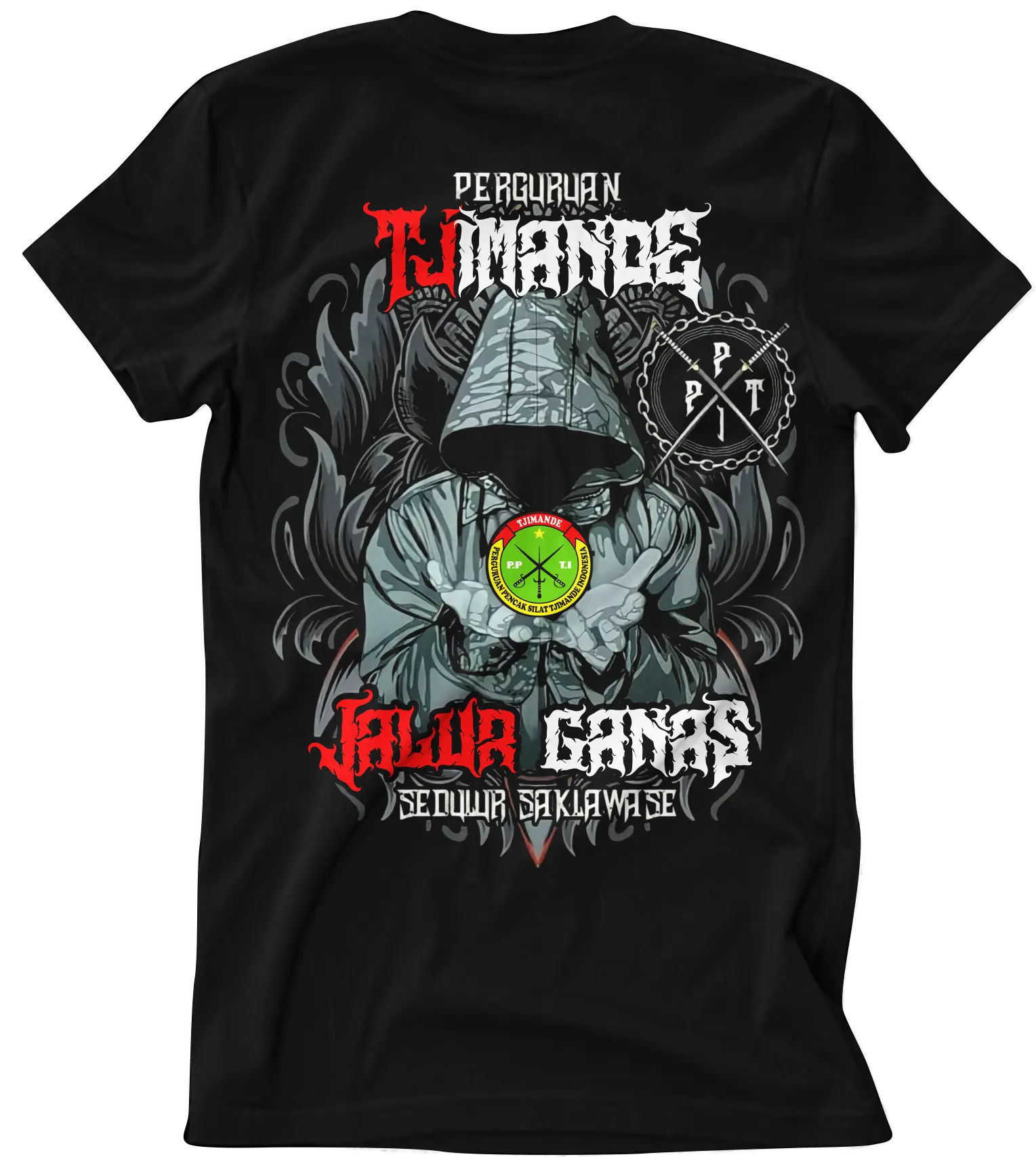 KAOS TJIMANDE JALUR GANAS bahan katun combed 30s Distro Oblong Pria Sablon Polos Keren Hitam Pendek Garis Standar Nyaman Lokal Lembut High Panjang Santai Baju Tshirt Slimfit Motif