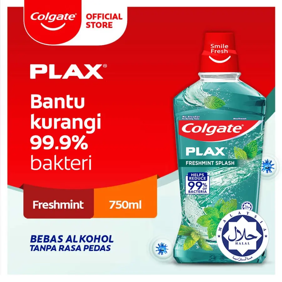Colgate Obat Kumur Plax Freshmint 750ml