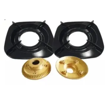 2PCS Tungku Kompor Rinnai Kaki 4 + 2PCS Burner Kompor Gas Rinai besi kompor 2tungku 4