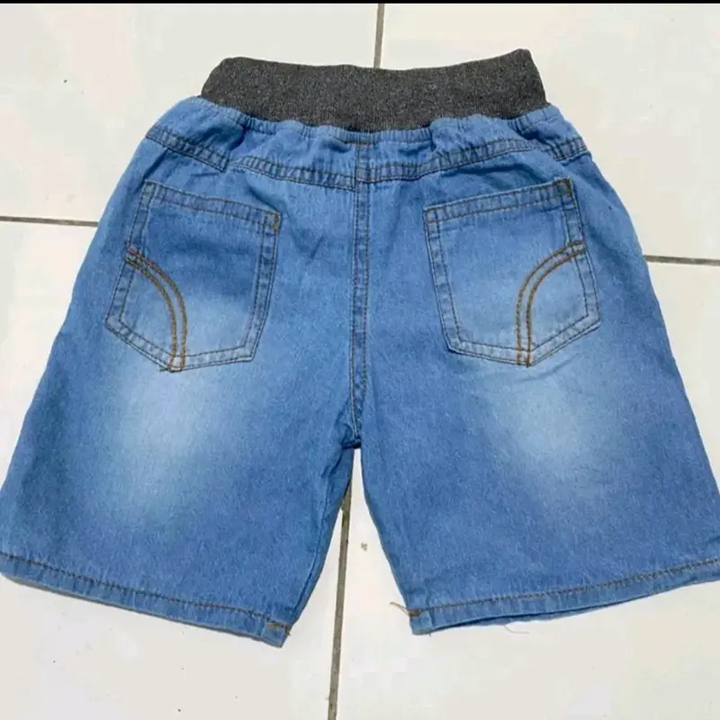 CELANA JEANS ANAK ANAK MODEL RIP CELANA PENDEK BAHAN DENIM 2