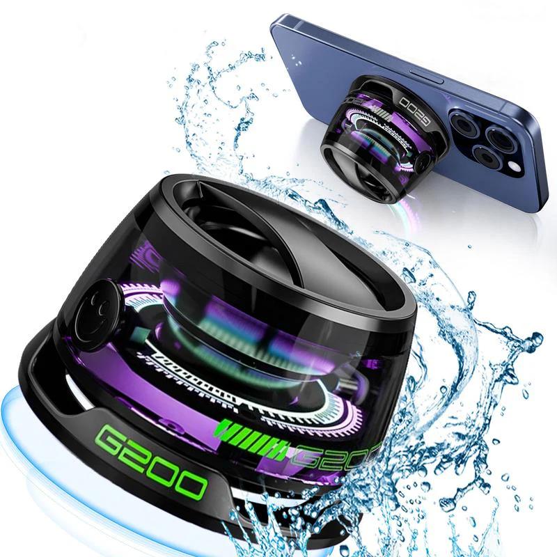 Product Introduction of 2-in-1 wireless TWS mini speaker, with RGB light effect, can be used as a mobile phone stand, magnetic wireless speaker, suitable for smartphones and tablets 24