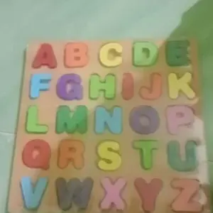 PUZZLE KAYU MAINAN KNOP PUZZLE ALFABET ANGKA ABJAD MAINAN EDUKASI