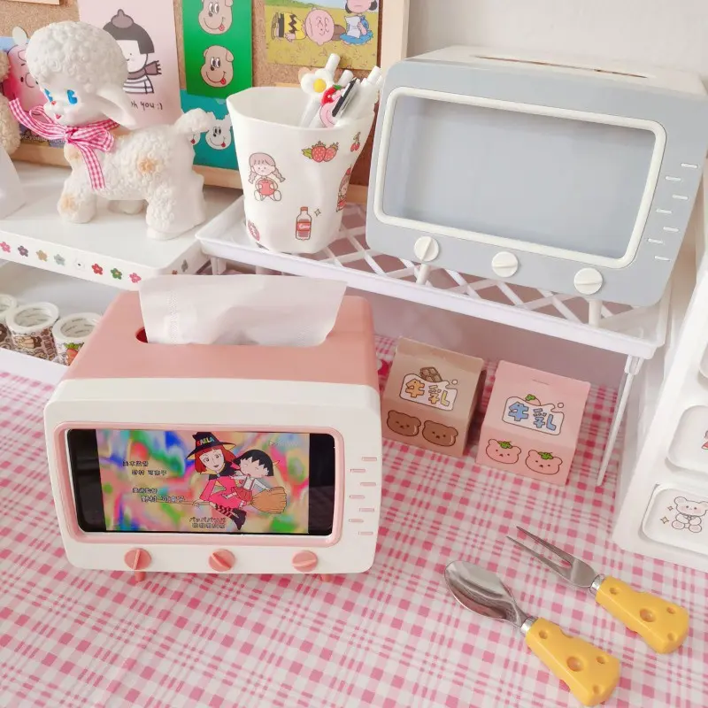 Kotak Tissue TV Retro Tisu Kotak stand