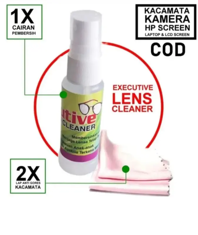 CAIRAN PEMBERSIH KACAMATA / KESAT TIDAK BERBAYANG ( PROMO ) FREE LAP PEMBERSIH Glasses 2