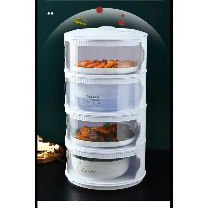COD - PXTON - Multilayer Rak Plastik Penyimpanan Tempat Makanan / Food storage 4 susun / tudung saji / tudung saji 4 susun / tudung saji 5 susun / rak / tudung saji multifungsi / rak dapur / dapur / perlengkapan rumah / peralatan makan / makanan Diamond 8
