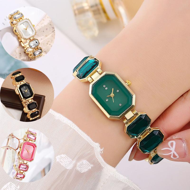  Đồng Hồ Nữ Thời Trang Cao Cấp Mặt Lục Giác Dây Đá Cao Cấp Sang Trọng Thanh Lịch Viền Vàng Đính Đá Trắng Đen Hồng Xanh Phù Hợp Công Sở Dự Tiệc Quà Tặng – Mã DH47 