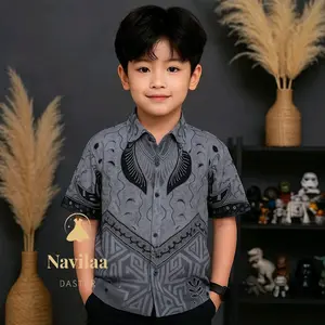 Kemeja Batik Anak Laki laki usia 2-12 Tahun Nyaman, Adem Lengan Pendek hem baju batik anak fashion