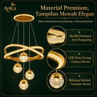 Gambar Anka Lampu Gantung Minimalis Remote 3 Warna LED Lampu Gantung Ruang Tamu Tangga Meja Makan Lampu Hias Bisa COD - Emas+Remote dari AnkaTech Kab. Tangerang 5 Tokopedia