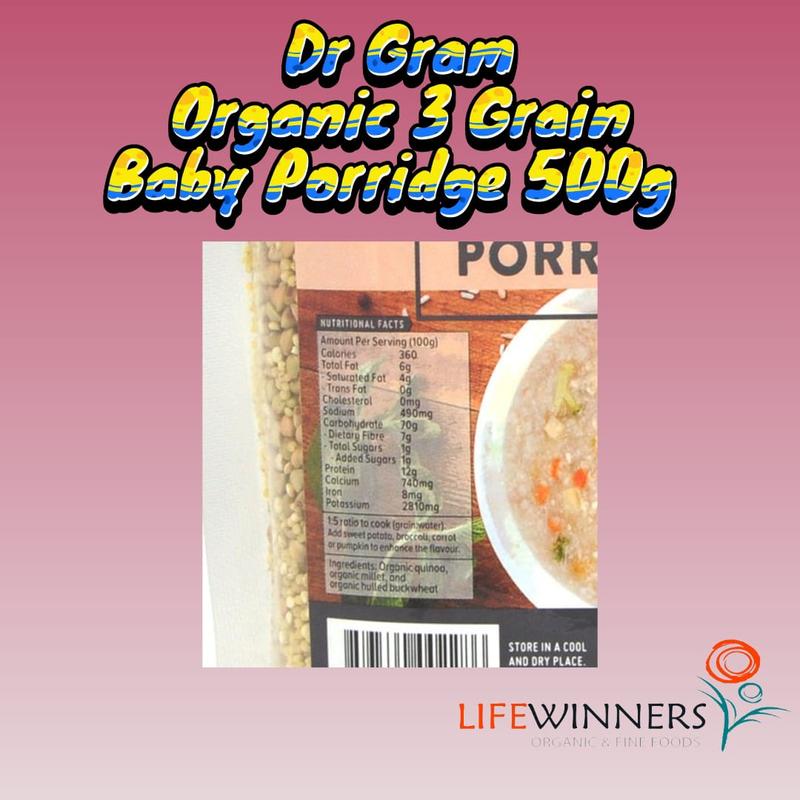 Dr gram | Rich in fiber | Ric in iron |  Whole grain | 3 grain baby porridge 500g cereal Breakfast 2