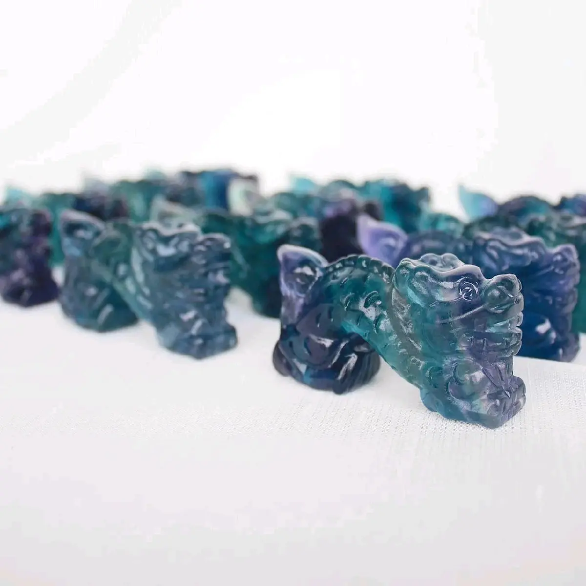 Auralis.sg Flourite Dragon Carving Crystal