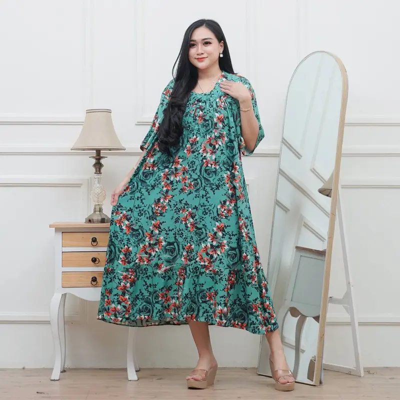 Daster Wanita Fuji Aliyaa Jumbo Motif Bunga Daster Fuji Karet Nyaman remaja 3