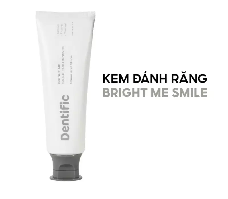 Kem đánh răng làm sạch răng Bright Me Smile Charcoal toothpaste Dentific 100g kem  đánh  răng 3