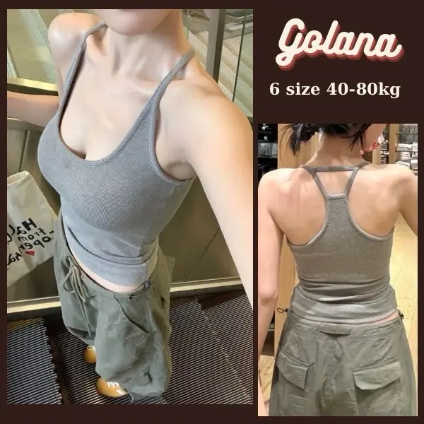 Áo 2 dây có mút ngực , Áo ba lỗ trơn 2 dây - Áo Tanktop fom dài Golana siêu Cá tính BL22 ( có bigsize)