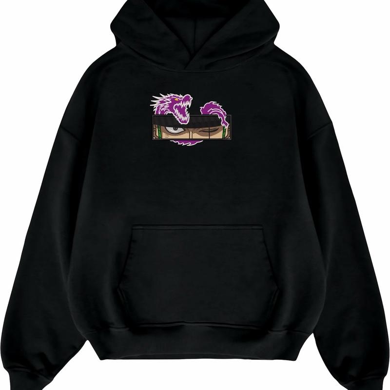 Hoodie embroidery Zoro eye dragon 1