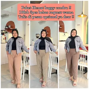 By Zayyenna - 100rb 3pcs CELANA JUMBO CONDRU PANTS / BAGGYPANTS JUMBO