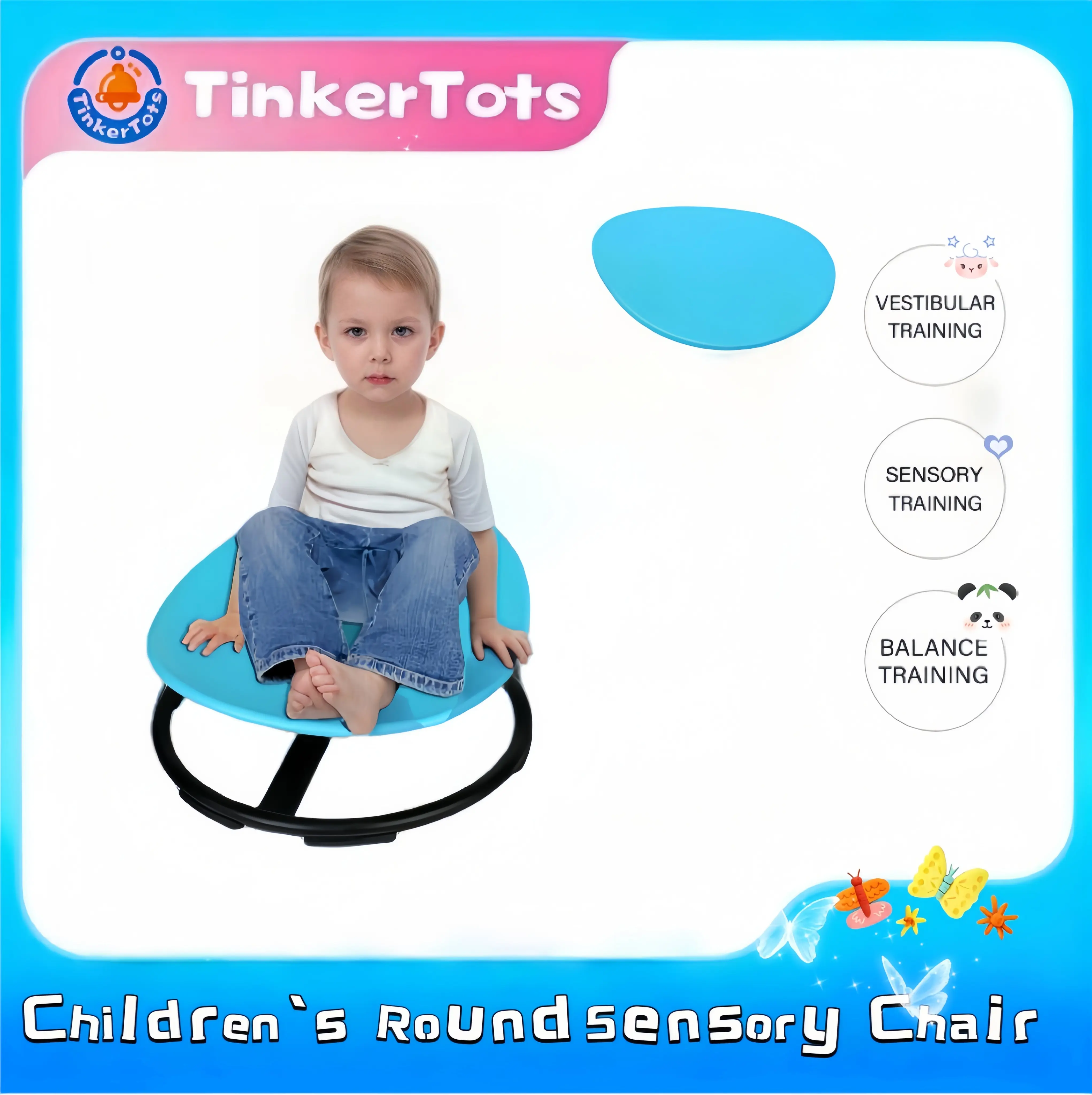 Sensory Spinning Wobble Chair for Kids Swivel ChairSensory Wobble Chair Spinning Sensory Toy,Autism stimming toys
