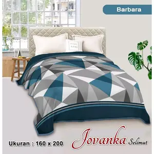 Selimut Bulu Jovanka Motif Modern Ukuran Dewasa 160×200Cm Hadiah