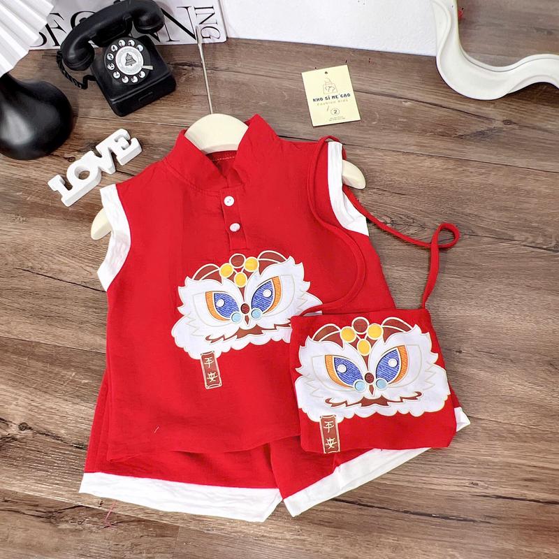 [TẶNG TÚI ĐEO TRUNG THU] Bộ Quần Và Áo Ba Lỗ Trung Thu in Hình Dễ Thương Cho Bé Trai. Chất Đũi Tơ mát mẻ,thoải mái, k co giãn, in Hình Dễ Thương. Phong Cách Hàn Quốc, Dễ Thương. 8-30kg, set đi chơi trung thu