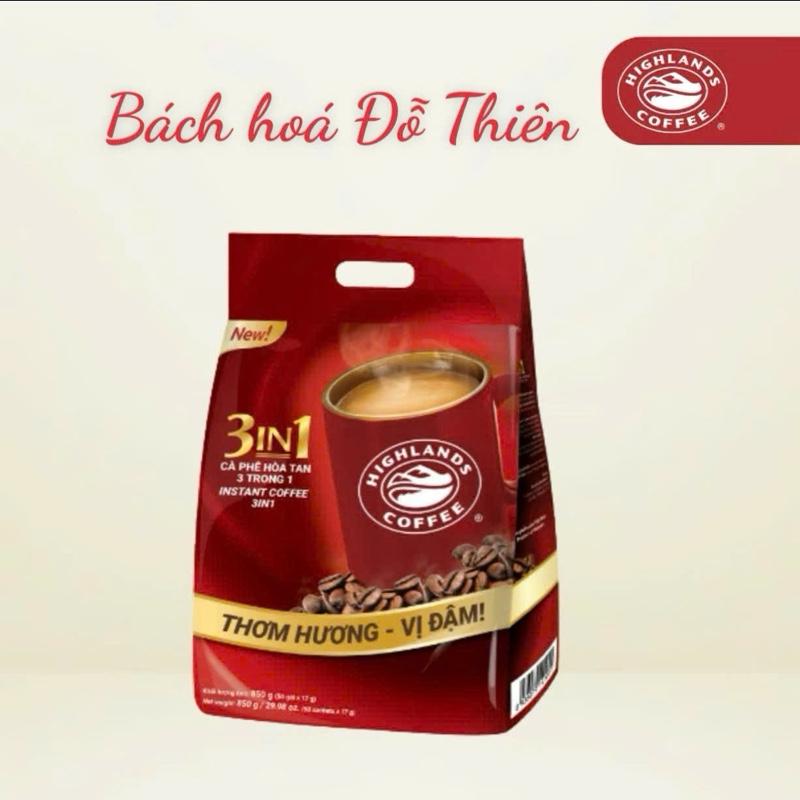  Cà phê sữa hoà tan 3 trong 1 Highlands Coffee túi 50 gói *17g  mix  