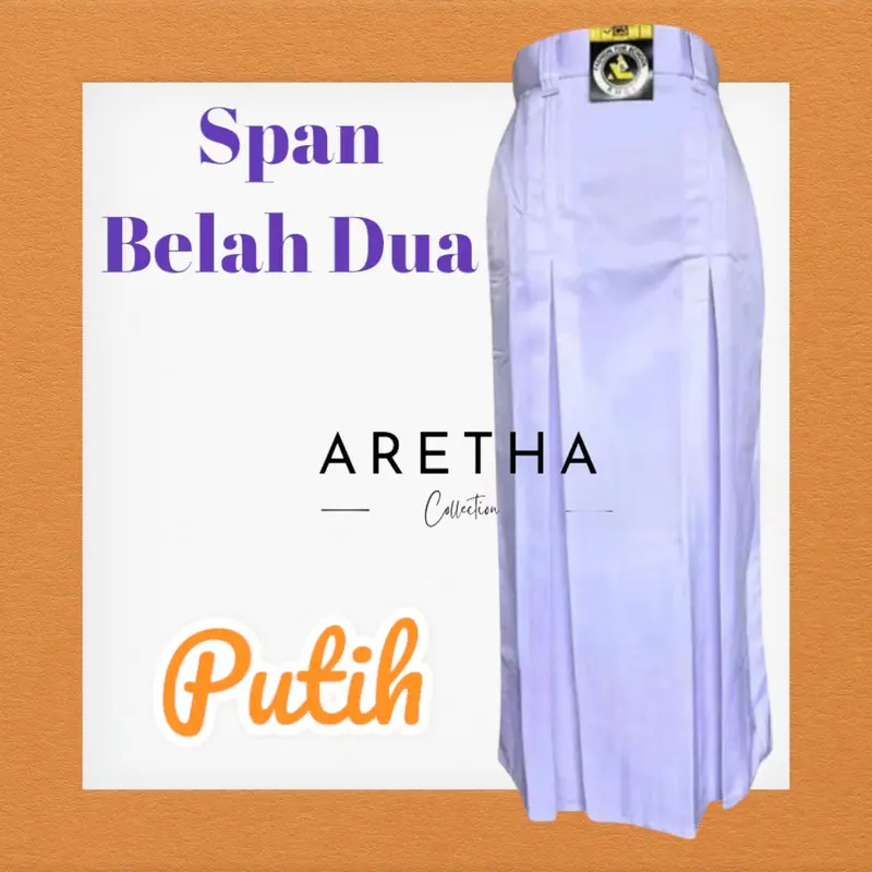 Rok SPAN BELAH DUA Depan Seragam Sekolah Kerja Hitam Putih Coklat Pramuka Biru SMP Abu SMA/SMK Panjang Rempel Formal - Karet, Merah Tebal Basic 4