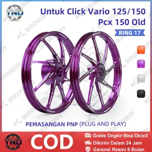 Velg Bikingboy M8 Ring 17 Ukuran 1.40 1.60 F/R Original CNC Vario 125 150 160 CBS PCX 150 Old Model