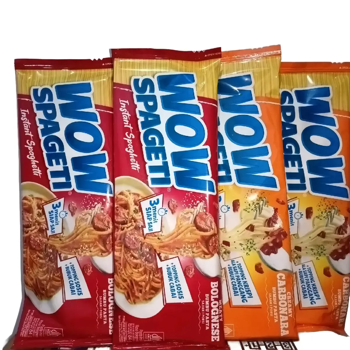 WOW SPAGETI ISI 40 PCS 125.000 varian rasa carbonara,bolognise