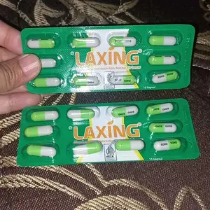 Laxing Detoks Herbal Alami / Sembelit / Begah / Konstipasi susah BAB Halal 1 Blister @10 Kapsul