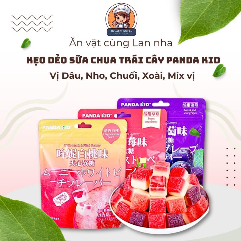 Kẹo Dẻo Sữa Chua Trái Cây Panda Kid Dai Nhẹ Thơm Lừng 4 Vị - Candy Snack Ăn Vặt 25g