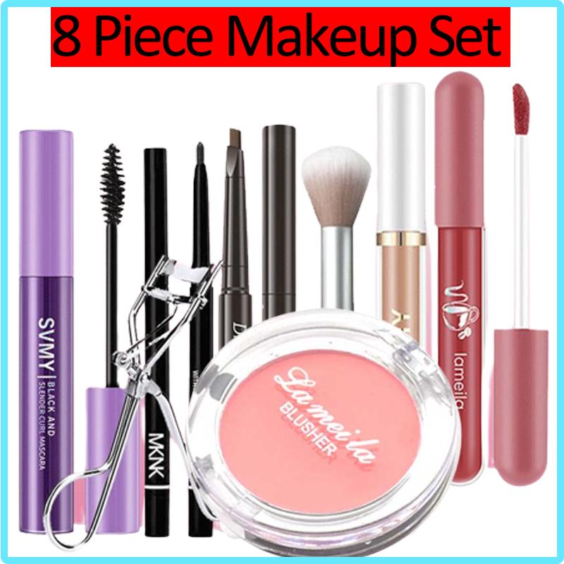 【COD] 8Pcs All Makeup Set Mascara+Concealer+Eyeliner+Blush+Eyebrow ...