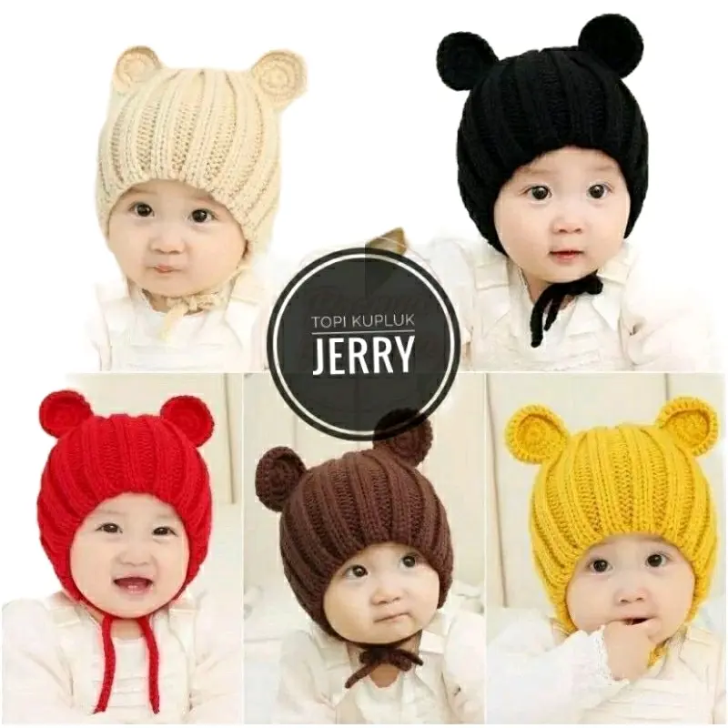 TOPI KUPLUK ANAK JERRY RAJUT USIA 0-2 TAHUN Fashion