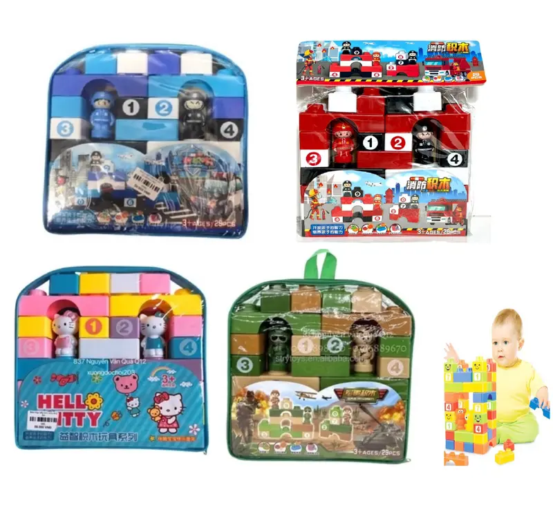 Bộ Xếp Hình 29 Chi Tiết Bằng Nhựa Giúp Bé Học Toán, Màu Sắc Kèm Tư Duy Xếp Hình 8