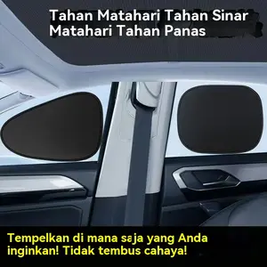 Sarung matahari mobil, tirai privasi jendela mobil, pelindung panas dan sinar untuk jendela samping, penutup jendela mobil model baru, sarung matahari mobil, tirai penutup jendela samping, tanpa pemasangan, penutup matahari jendela samping dengan perekat.