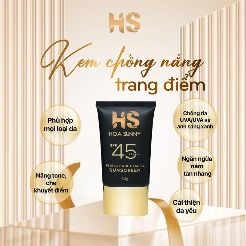 LIVE Kem Chống Nắng HS Thái Lan Chống Nắng Nâng Tone Kiểm Soát Dầu Che Khuyết Điểm Dưỡng Da - 30g Skincare Sun Cream chong nang kiem dau