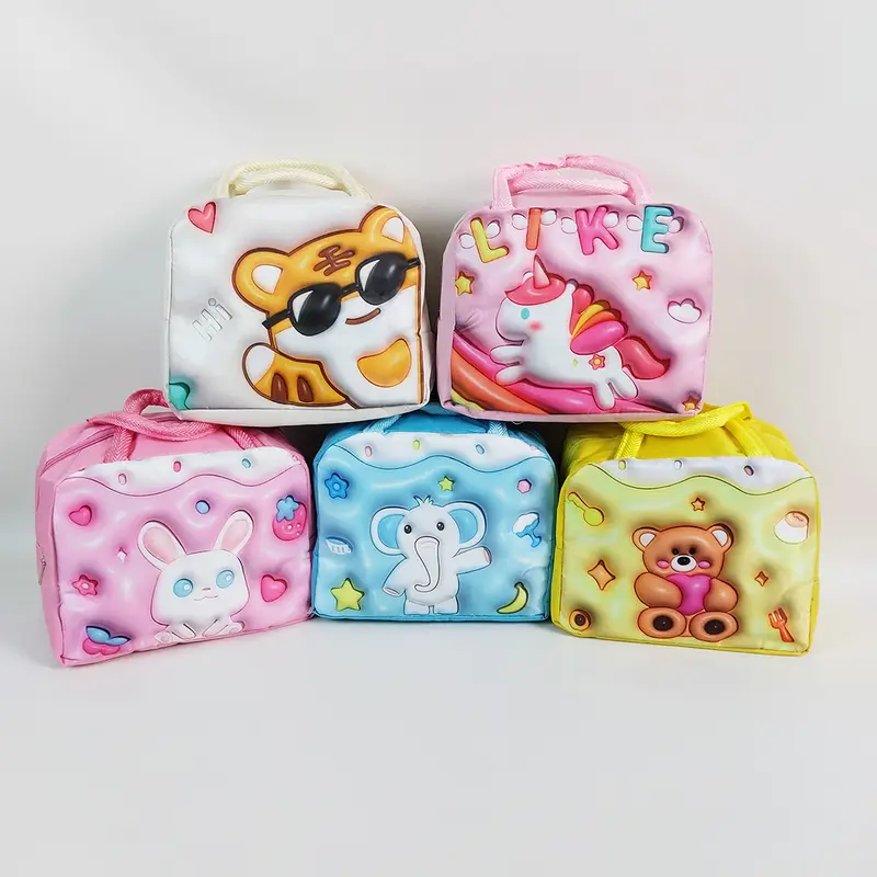 MK518 Tas Bekal Anak / Tas Tempat Pelindung Makan Motif Kartun Portabel / Lunch Bag Anak Sekolah Karakter 1