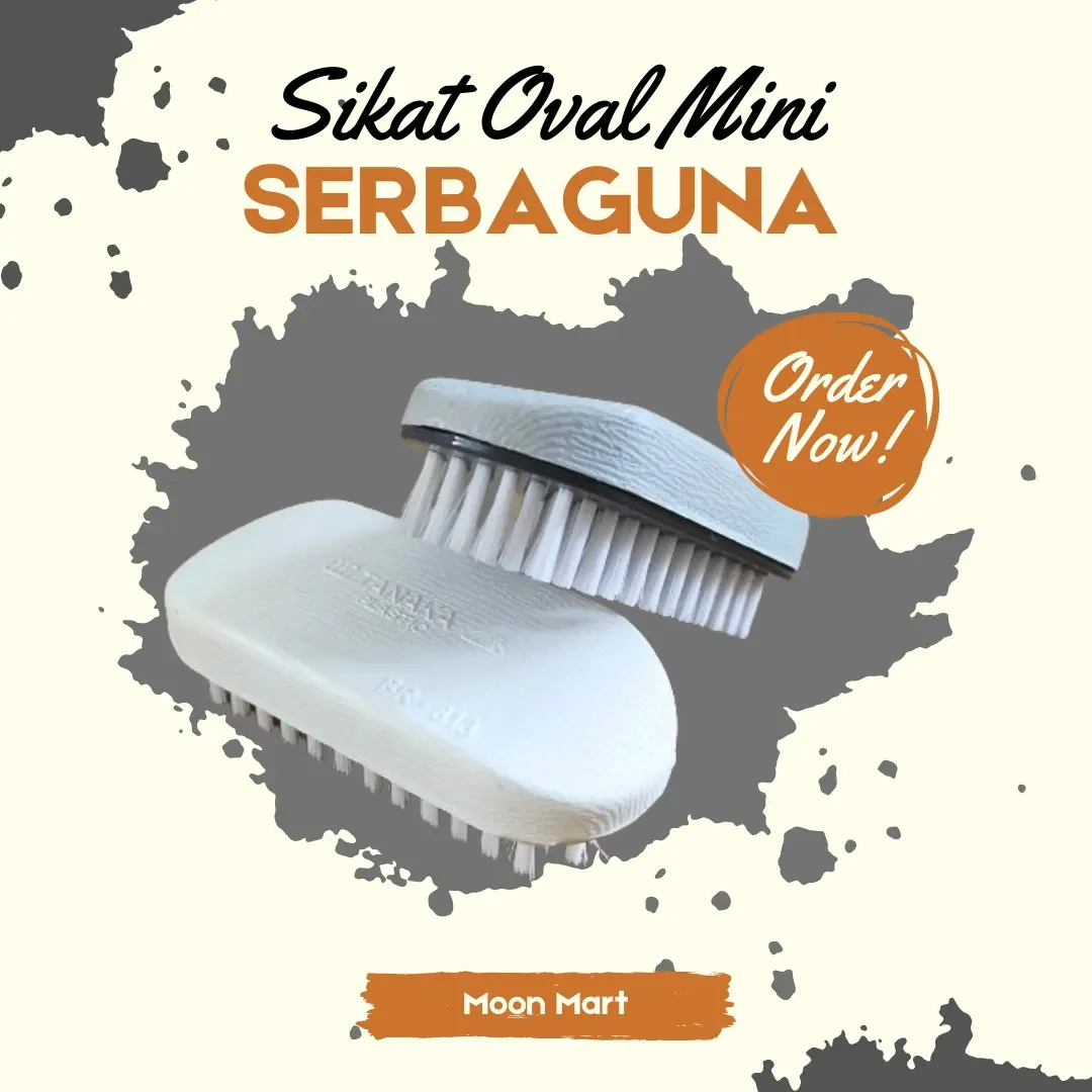 MoonMart - Sikat Oval Mini Baju Sepatu Dapur / Sikat Bulu Halus Serbaguna Mutifungsi