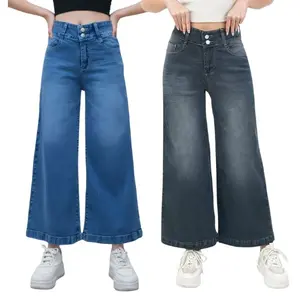 NANOSTAR JEANS 7/9 MONTISS Celana Jeans Wanita Skena Kaki Lebar SIZE 27-34 SNOW DARK BLUE GREY BLACK SNOWBLACK