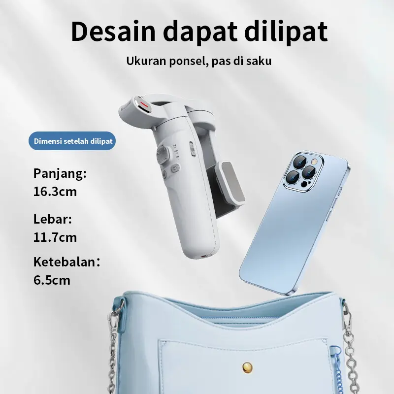 【COD】Jovitech New Gimbal Stabilizier GS08 Smart AI Pelacakan Wajah Cerdas Tripod Tongsis Selfie Stick Smartphone Face Tracking 7