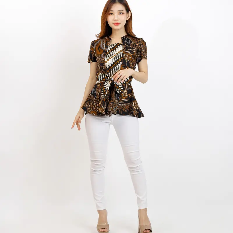 Batik Wanita - Atasan Batik 312 Baju Katun Nyaman Stretch Nyaman Stretch Tebal Fit 4