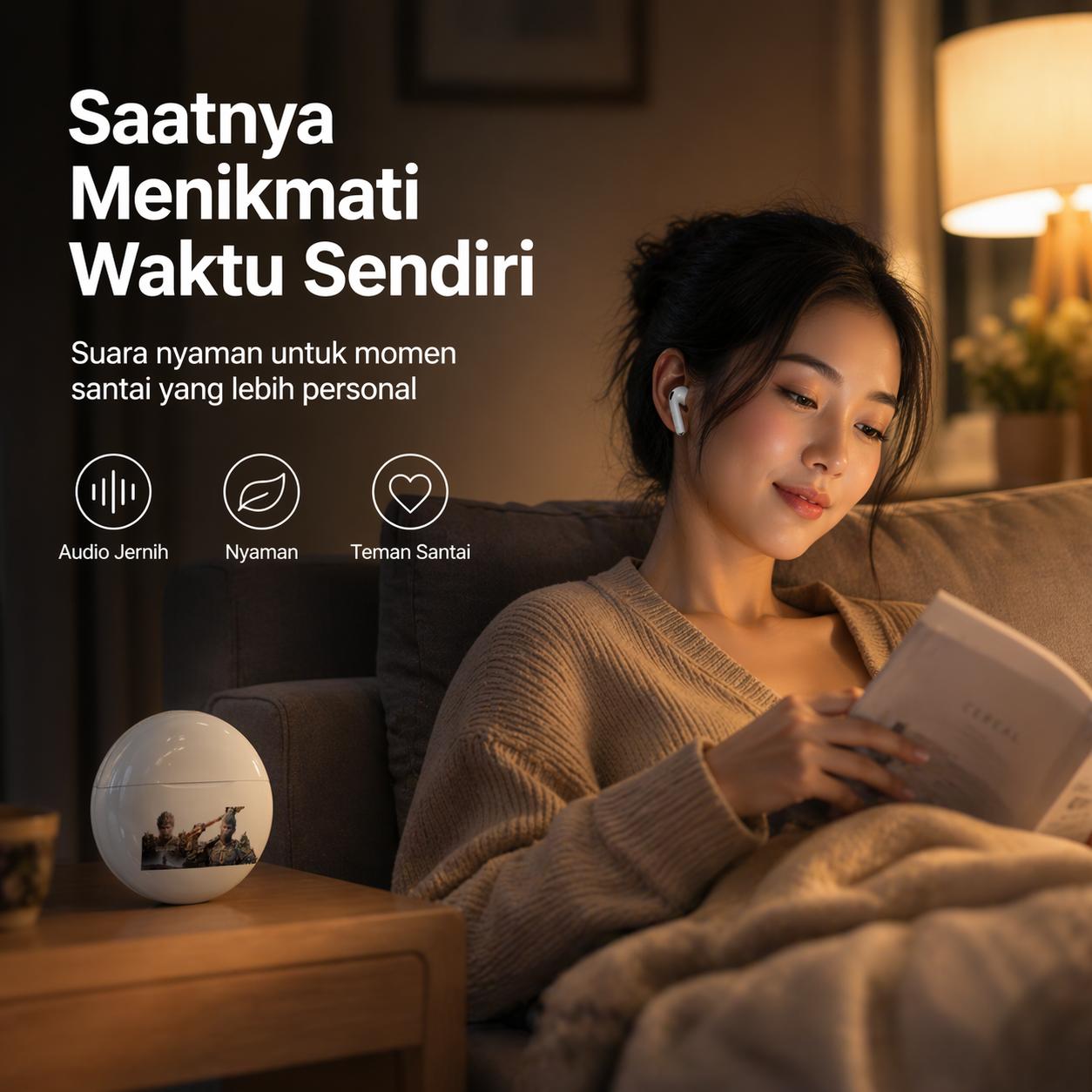 【COD】 Black Myth Wukong   Earphone TWS Bluetooth Suara Stereo Level HiFi Nyaman Dipakai Tahan Air IPX5 Untuk Android & iPhone