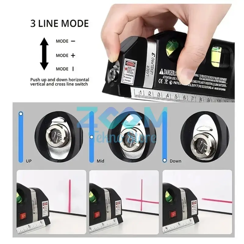 Fixit Level Pro 3 Penggaris Laser Waterpass Meteran Laser 250 Cm 4