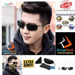DeepHook Kacamata Mancing Paser Ikan Outdoor Travelling Driving Lensa Hitam kacamata polarized ori tembus air Cocok Untuk Mancing Dan Kegiatan Outdoor Melindungi Mata Dan Kulit Dari Sinar UV Dan Silau - Olahraga