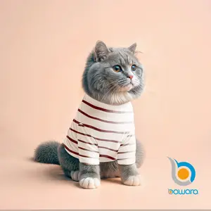 baju kucing kelinci anjing monyet aksesoris hewan bahan adem model lengan panjang salur full bawara
